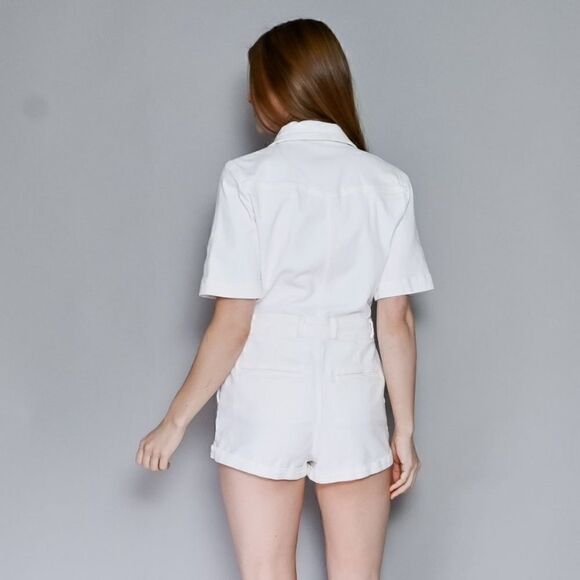 7 For All Mankind Cotton White Romper Size M - Picture 4 of 10